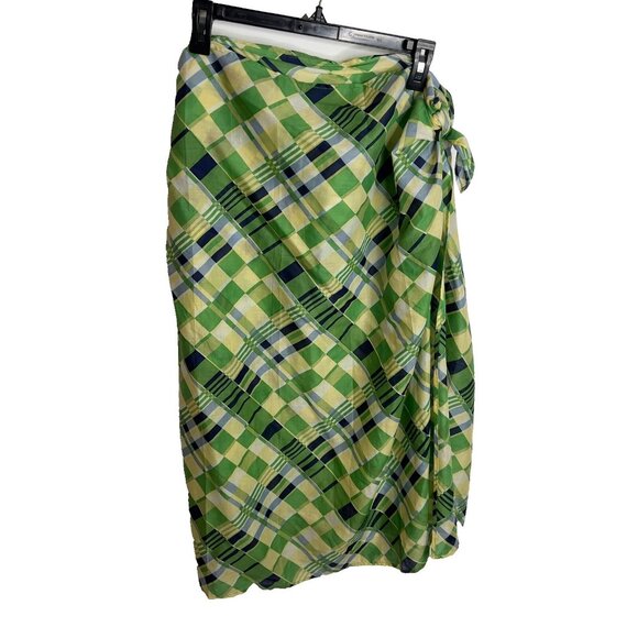 Faithfull the Brand Womens Marvin Wrap MIDI Skirt Swim Cover-up Green M/L - Picture 2 of 8